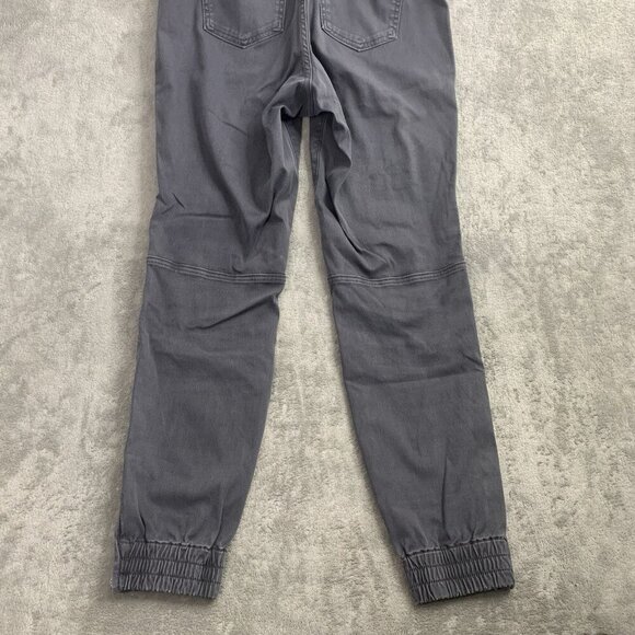 Spanx Pants Womens Medium Stretch Mid-Rise Twill Cargo Joggers Gray Pockets - Picture 12 of 13